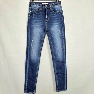 KanCan for Maurices Distressed Skinny Jeans Dark Wash 25